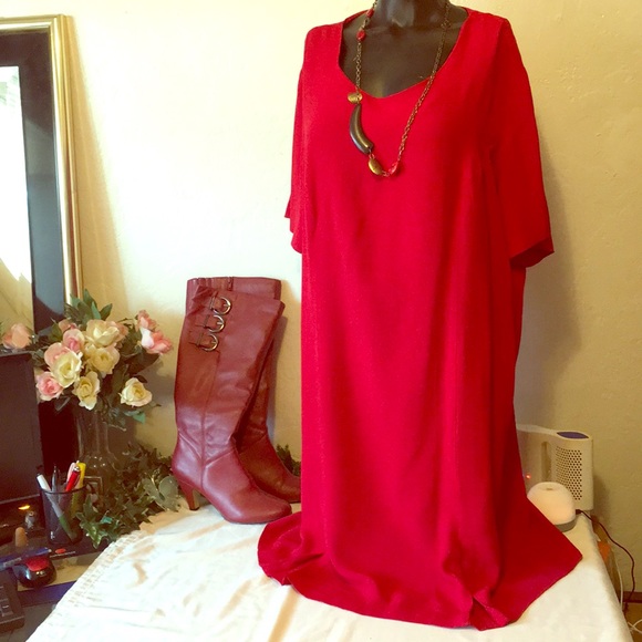 Betsy’s Things Dresses & Skirts - Betsy’s Things Red Front Pleats Dress